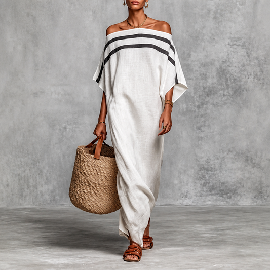 Samantha- Collar striped dress
