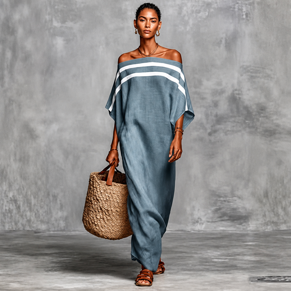 Samantha- Collar striped dress
