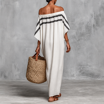 Samantha- Collar striped dress