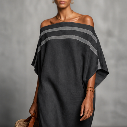 Samantha- Collar striped dress